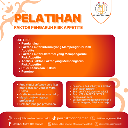 Faktor Pengaruh Risk Appetite