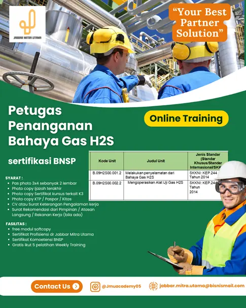 Petugas Penanganan Bahaya Gas H2S