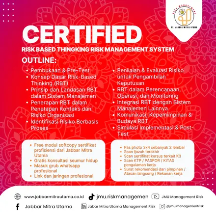 Certified Risk Based Thinking Risk Management System