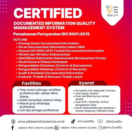 Certified Documented Information Quality Management System
