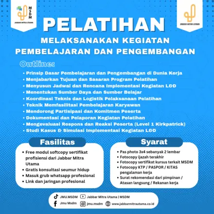 Melaksanakan Kegiatan Pembelajaran dan Pengembangan