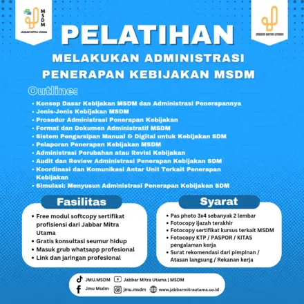 Melakukan Administrasi Penerapan Kebijakan MSDM