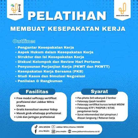 Membuat Kesepakatan Kerja