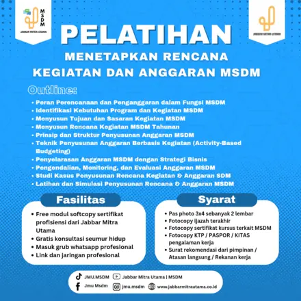 Menetapkan Rencana Kegiatan dan Anggaran MSDM