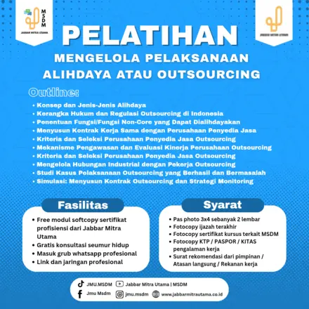 Mengelola Pelaksanaan Alihdaya atau Outsourcing