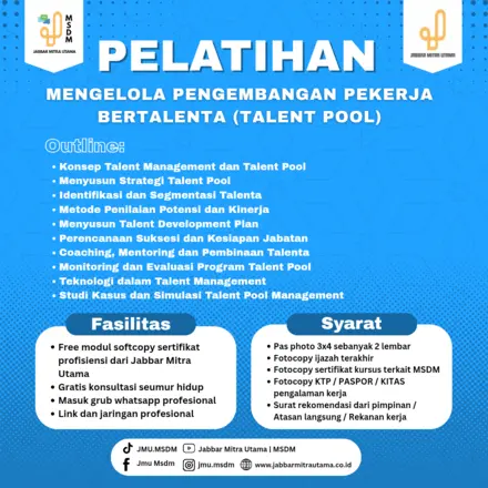 Mengelola Pengembangan Pekerja Bertalenta (Talent Pool)
