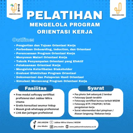 Mengelola Program Orientasi Kerja