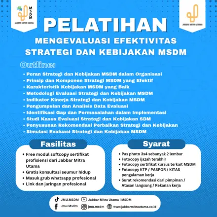 Mengevaluasi Efektivitas Strategi dan Kebijakan MSDM