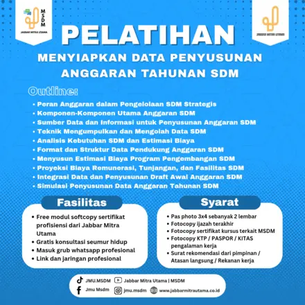 Menyiapkan Data Penyusunan Anggaran Tahunan SDM