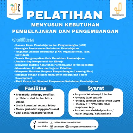 Menyusun Kebutuhan Pembelajaran dan Pengembangan