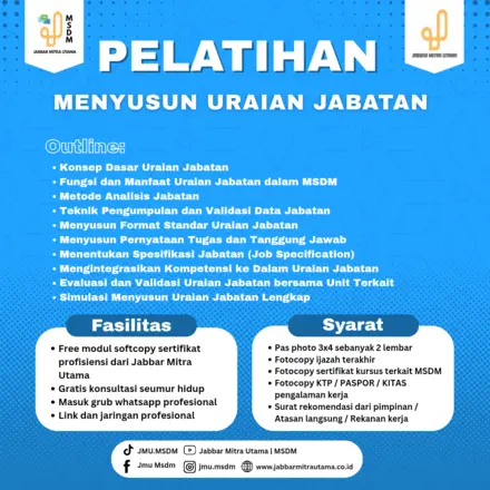 Menyusun Uraian Jabatan