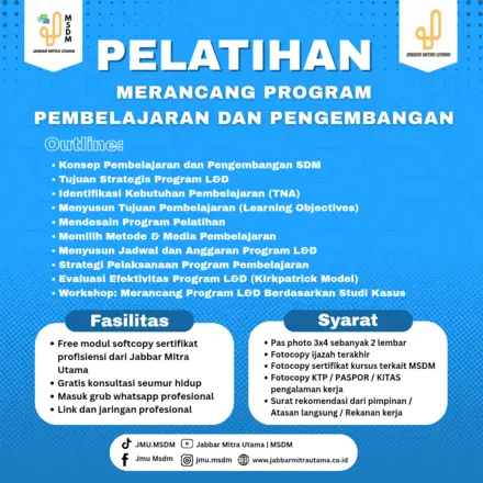 Merancang Program Pembelajaran dan Pengembangan