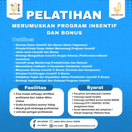 Merumuskan Program Insentif dan Bonus