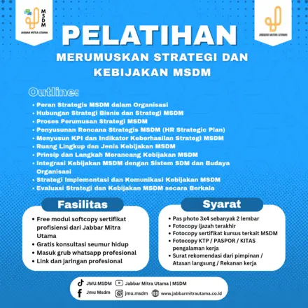 Merumuskan Strategi dan Kebijakan MSDM