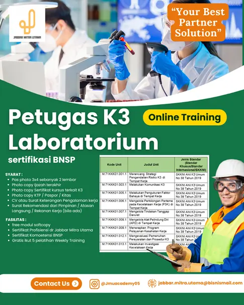Petugas K3 Laboratorium