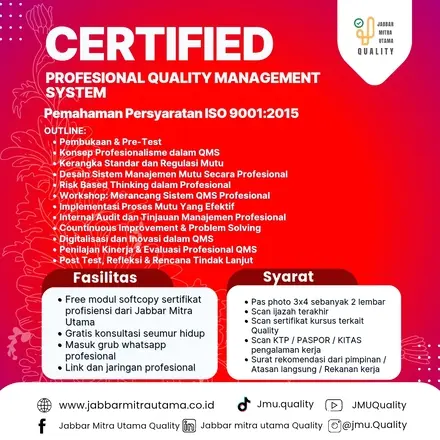 Certified Professional Quality Management System