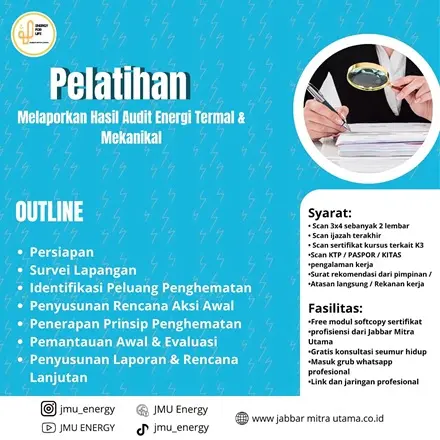 Melaporkan Hasil Audit Energi Termal & Mekanikal