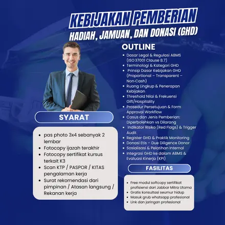 Kebijakan Pemberian Hadiah, Jamuan, dan Donasi (GHD)
