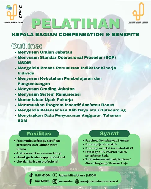 Kepala Bagian Compensation & Benefits