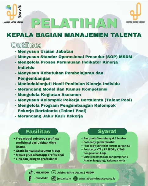 Pelatihan Kepala Bagian Manajemen Talenta