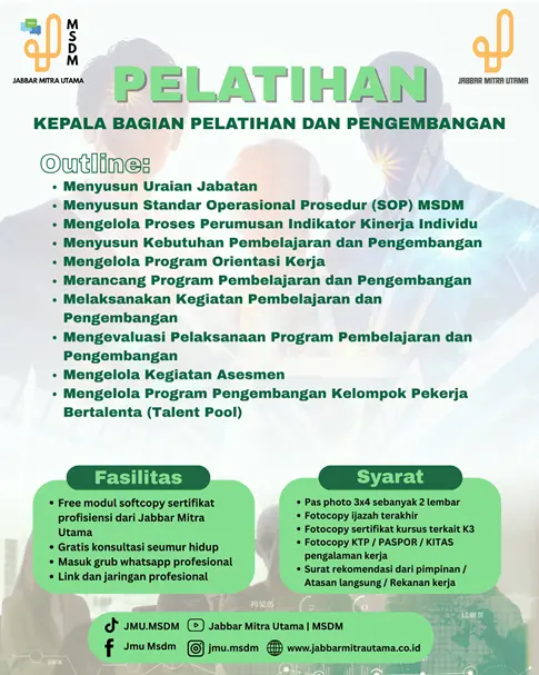 Pelatihan Kepala Bagian Pelatihan dan Pengembangan