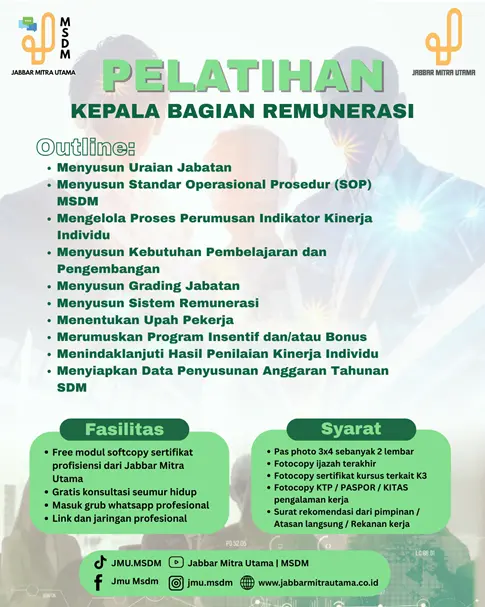 Pelatihan Kepala Bagian Remunerasi