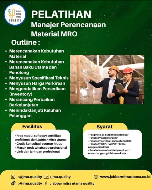 Manajer Perencanaan Material MRO