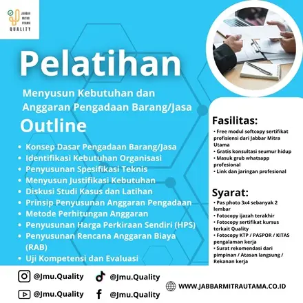 Menyusun Kebutuhan dan Anggaran Pengadaan Barang/Jasa
