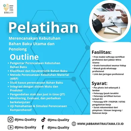 Merencanakan Kebutuhan Bahan Baku Utama dan Penolong