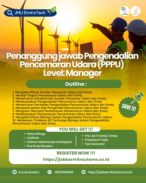 Penanggung Jawab Pengendalian Pencemaran Udara (PPPU) – Level: Manager