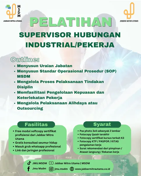 Supervisor Hubungan Industrial/Pekerja